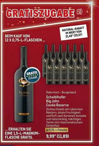 METRO österreich-burgenland Scheiblhofer Big John Cuvée Reserve Angebot