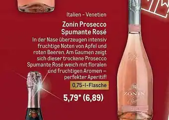 METRO Zonin Prosecco Spumate Rosé Angebot