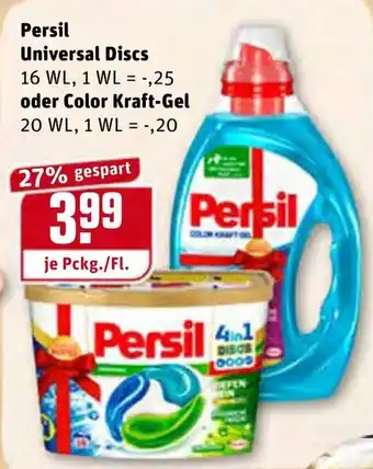 REWE Persil Universal Discs oder Color Kraft Gel Angebot