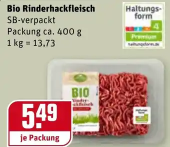 REWE Bio Rinderhackfleisch Angebot