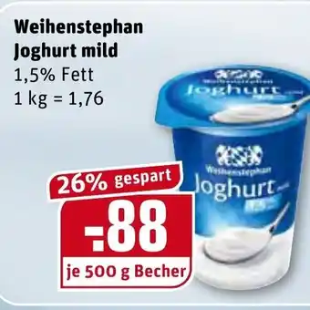 REWE Weihenstephan Joghurt mild 500g Becher Angebot