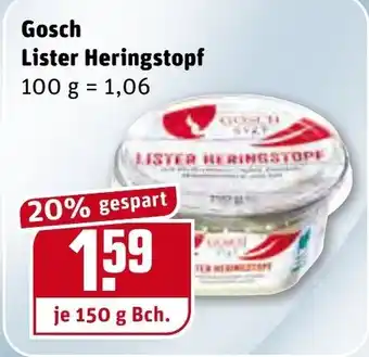 REWE Gosch Lister Heringstopf 150g Becher Angebot