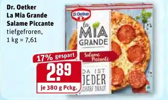 REWE Dr. Oetker La Mia Grande Salame Piccante 380g Angebot