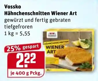 REWE Vossko Hähnchenschnitten Wiener Art 400g Angebot