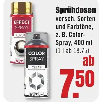 B1 Discount Baumarkt Sprühdosen Angebot