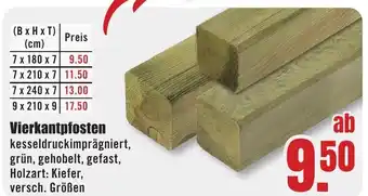 B1 Discount Baumarkt Vierkantpfosten Angebot