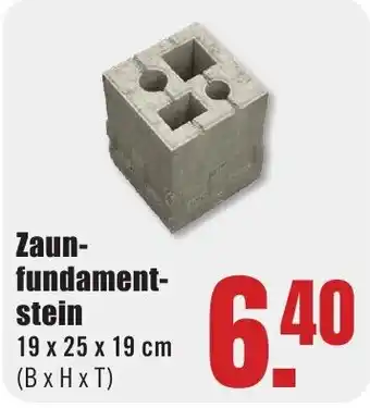 B1 Discount Baumarkt Zaunfundamentstein Angebot