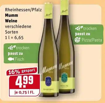 REWE Mumm Weine 0,75L Angebot