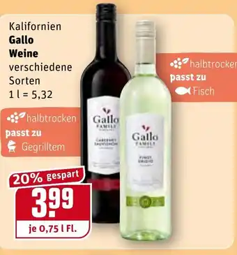 REWE Gallo Weine 0,75L Angebot