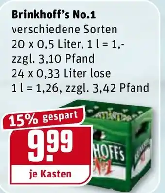 REWE Brinkhoff's No. 1 , 20x0,5L/24x0,33L Angebot