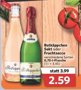 Combi Rotkäppchen Sekt oder Fruchtsecco 0,75L Angebot