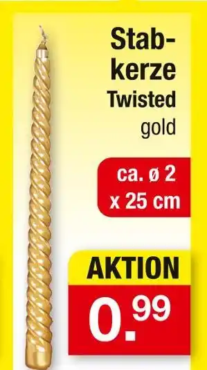 Zimmermann Stabkerze twisted Angebot