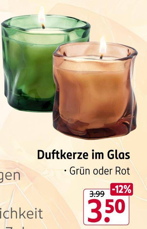 Duftkerze im glas Angebot bei Rossmann