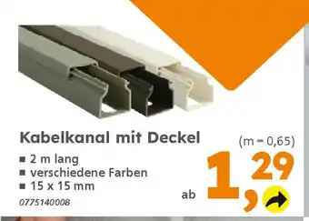 Globus Baumarkt Kabelkanal mit Deckel Angebot