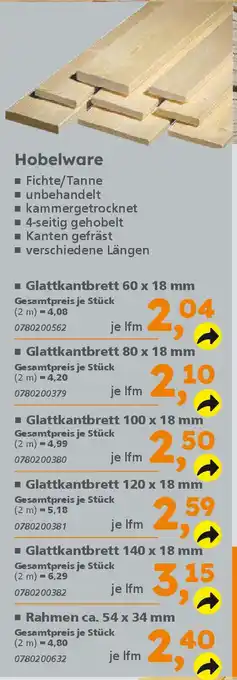 Globus Baumarkt Hobelware Angebot