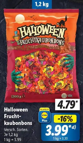 Lidl Halloween Fruchtkaubonbons Angebot