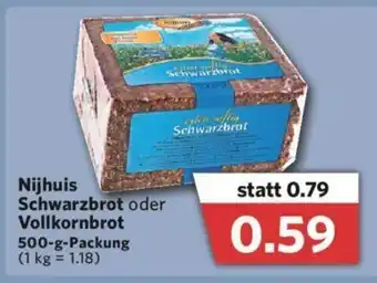 Combi Nijhuis Schwarzbrot oder Vollkornbrot 500g Angebot