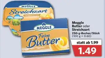 Combi Meggle Butter oder Streichzart 250g Becher Angebot