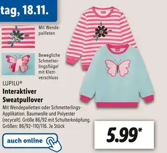 Lidl Lupilu interaktiver sweatpullover Angebot