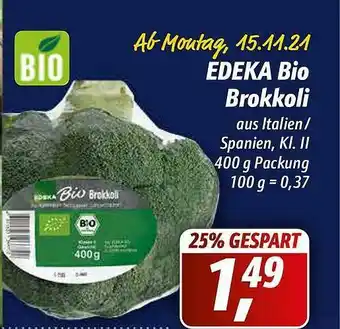 Simmel Edeka Bio Brokkoli Angebot