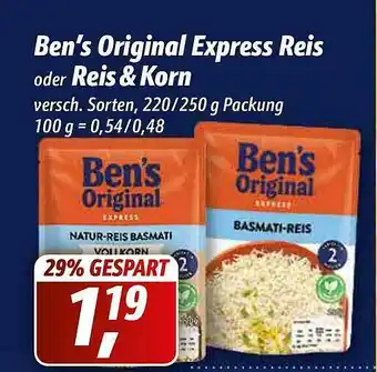 Simmel Ben's Original Express Reis Oder Reis & Korn Angebot