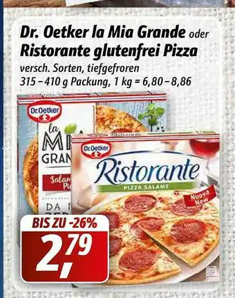 Simmel Dr. Oetker La Mia Grande Oder Ristorante Glutenfrei Pizza Angebot