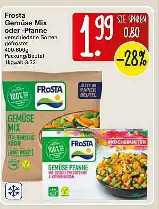 WEZ Frosta Gemüse Mix Oder Pfanne Angebot