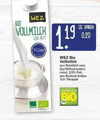 WEZ Wez Bio Vollmilch Angebot