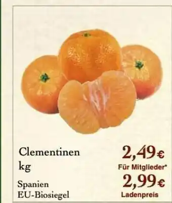 LPG Biomarkt Clementinen Angebot