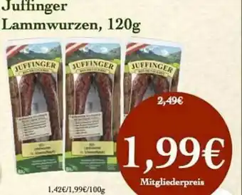 LPG Biomarkt Juffinger Lammwurzen Angebot