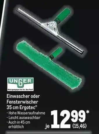 METRO Unger Einwascher Oder Fensterwischer 35 Cm Ergotec Angebot