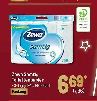 METRO Zewa Samtig Toilettenpapier Angebot