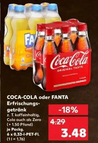 Kaufland Coca-cola oder fanta Erfrischungs- getränk Angebot