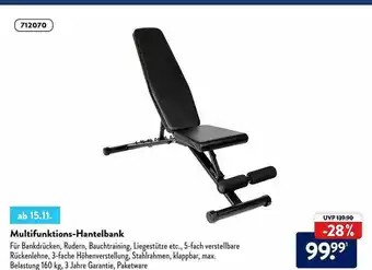 Aldi Süd Multifunktions-hantelbank Angebot