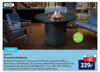 Aldi Süd Meateor Feuertisch Ambiente Angebot