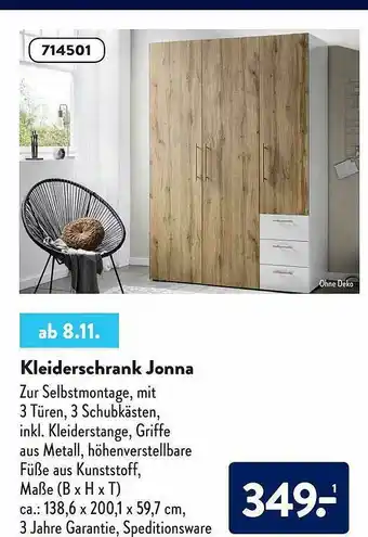 Aldi Süd Kleiderschrank Jonna Angebot