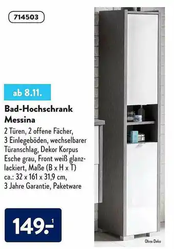 Aldi Süd Bad-hochschrank Messina Angebot