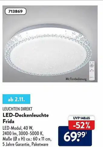 Aldi Süd Leuchten Direkt Led-deckenleuchte Frida Angebot