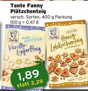 CAP Markt Tante Fanny Plätzchenteig Angebot