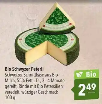 CITTI Markt Bio Schwyzer Peterli Angebot