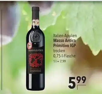 CITTI Markt Italien Apulien Masso Antico Primitivo IGP Angebot