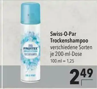 CITTI Markt Swiss O-par Trockenshampoo Angebot