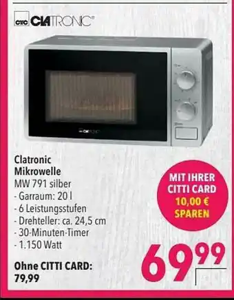 CITTI Markt Clatronic Mikrowelle Angebot