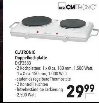 CITTI Markt Clatronic Doppelkochplatte Angebot