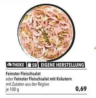 CITTI Markt Theke Feinster Fleischsalat Oder Feinster Fleischsalat Mit Kräutern Angebot