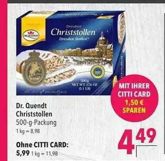 CITTI Markt Dr. Quendt Christollen Angebot