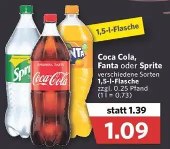 Combi Coca Cola , Fanta, oder Sprite  1,5L Angebot