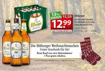 Getränkeland Bitburger Premium Pils Kellerbier Pils Alkoholfrei 0.0% Oder Radler Alkoholfrei 0.0% Angebot