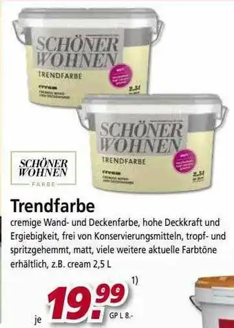 bauSpezi Schöner Wohnen Trendfarbe Angebot