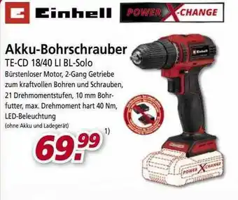 bauSpezi Einhell Power X-change Akku-bohrschrauber Angebot